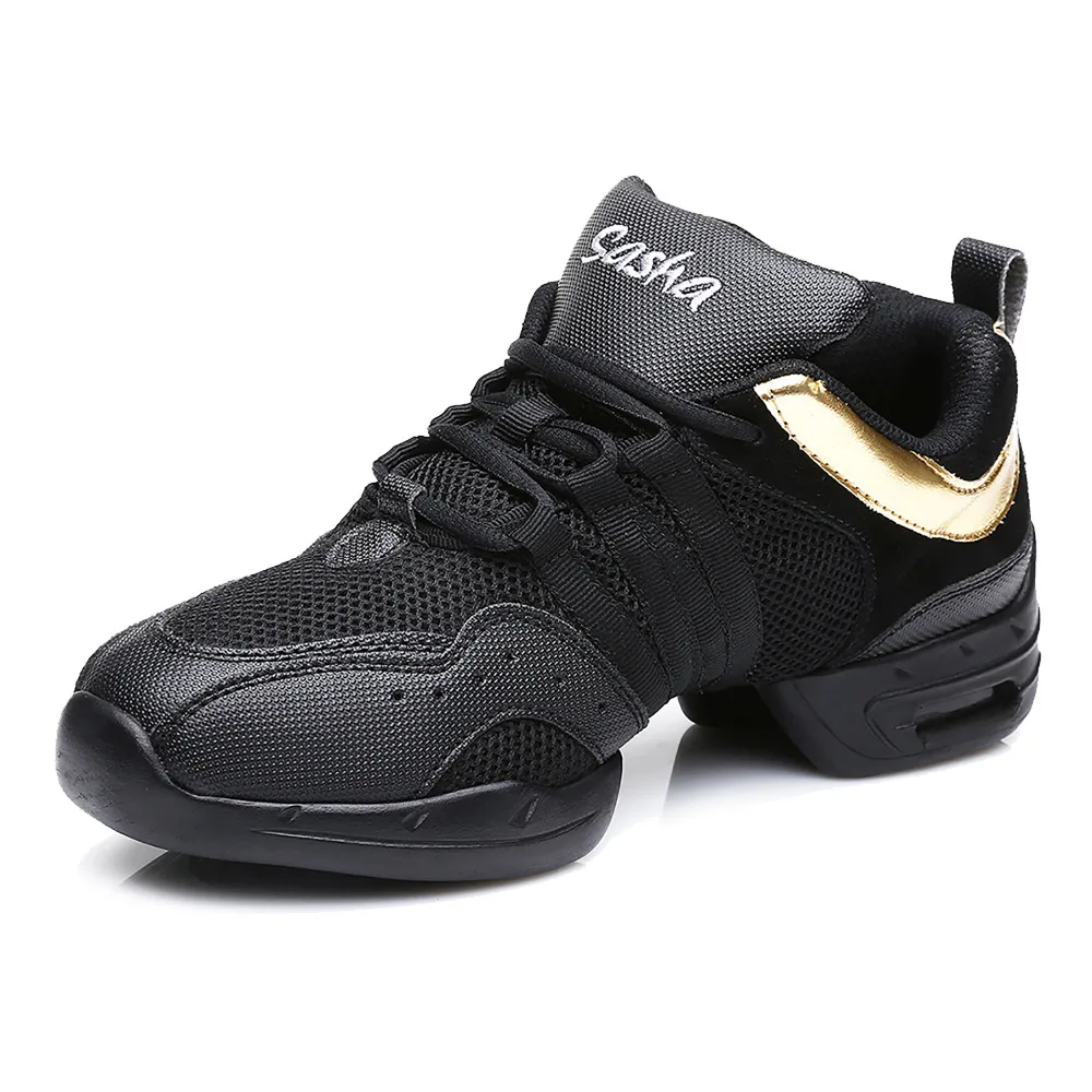 HROYL Modern Jazz Dance Shoes Sneakers for Women Soft Outsole Breath Girls Practice ballroom dance shoes Non-Slip