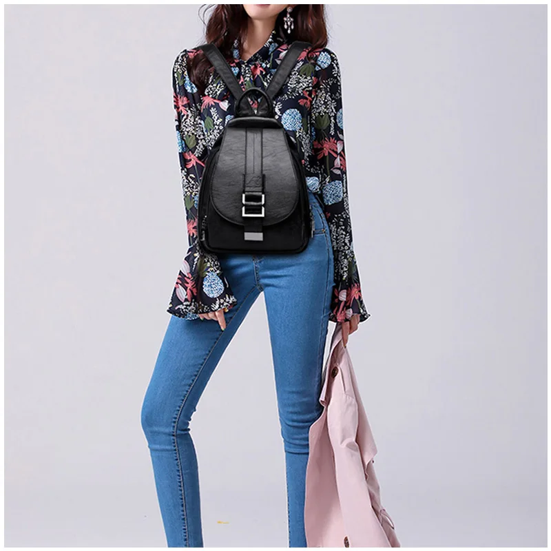 Fashion Women Backpack High Quality Youth Leather Backpacks for Teenage Girls Female School Shoulder Bag Bagpack Mochila