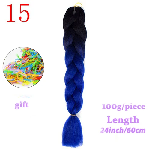#24 MERISIHAIR, Омбре, 24 дюйма, 88 цветов,, синтетические вязанные волосы для наращивания, огромные косички, прически - Цвет: #24