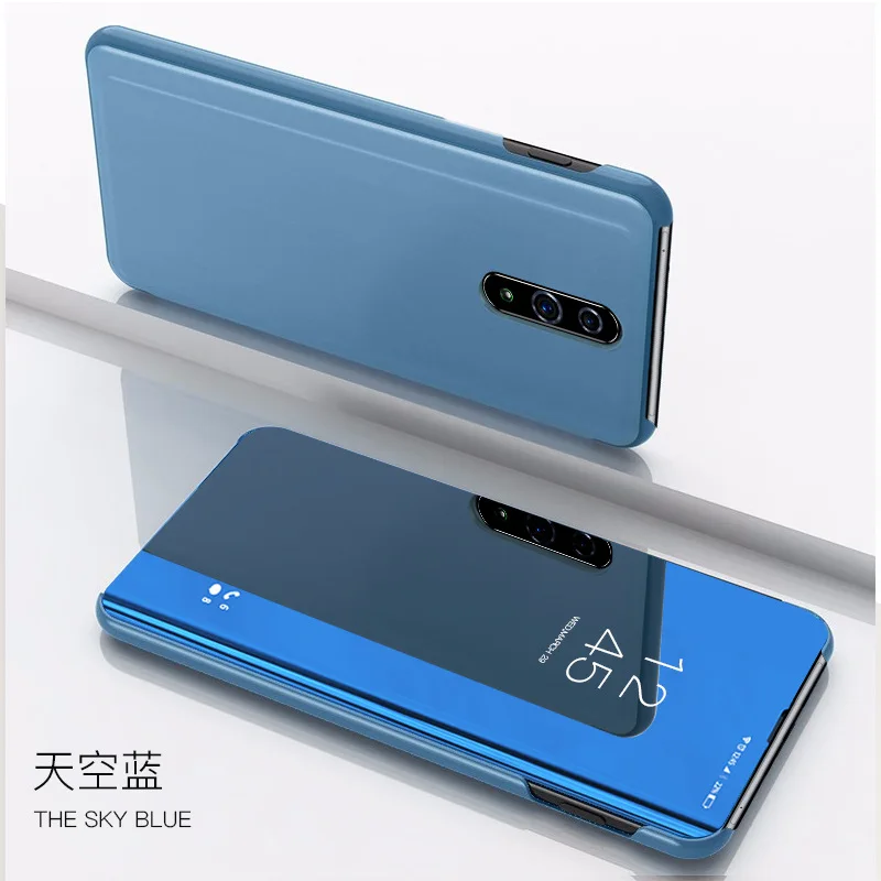 Роскошный прозрачный зеркальный умный чехол для телефона Oppo Reno, кожаный флип-чехол для Oppo Reno F11 Pro, кожаный чехол с подставкой