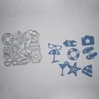 Новые металлические штампы, летнее пляжное снаряжение для декора, открыток, сделай сам, скрапбукинг, тиснение, трафарет, бумага, рукоделие, альбом, шаблон, штампы