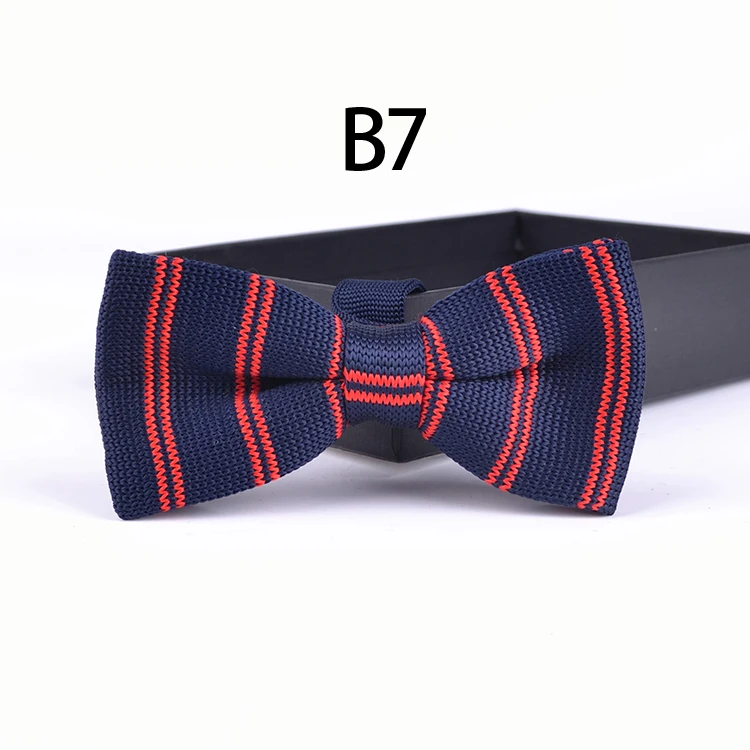 Новинка вязаная бабочка винтажная красная полосатая искусственная трикотажная