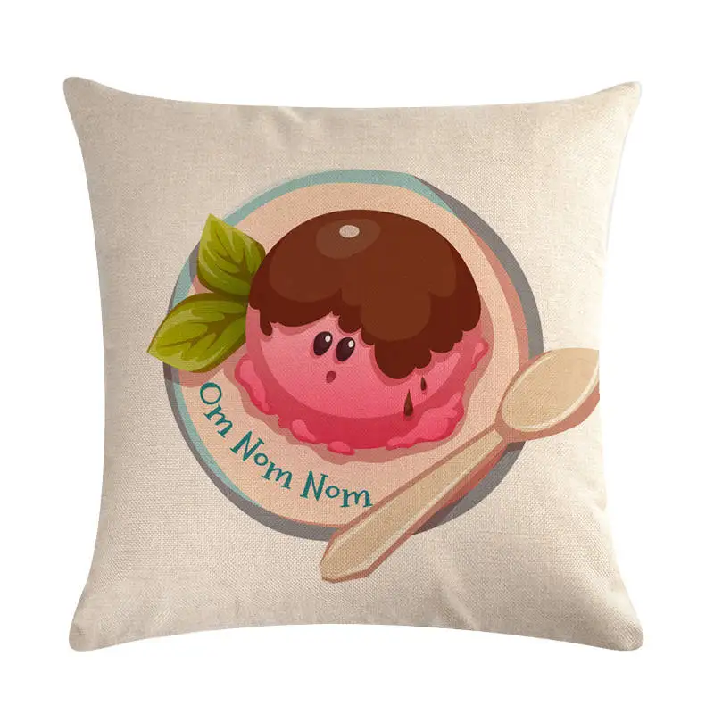 Вкусный капкейк наволочка креативное украшение мороженого Almofada хлеб шоколад