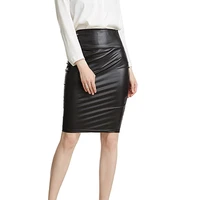 women pu leather skirt autumn streetwear casual office work wear bodycon pencil skirt high waist skirts women jupe