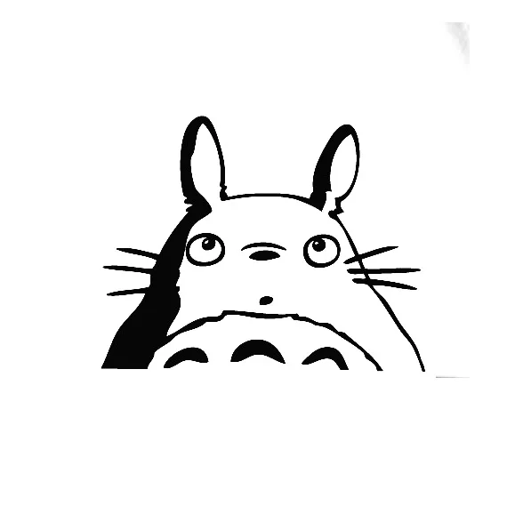 Totoro Head Car Vinyl Наклейка с надписью высококачественные съемные автомобильные окна
