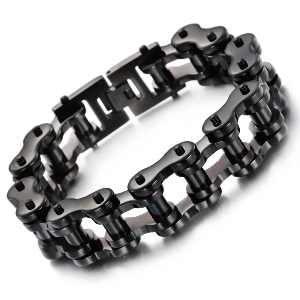 

Мужской браслет из нержавеющей стали 316L, черного цвета, 23 см