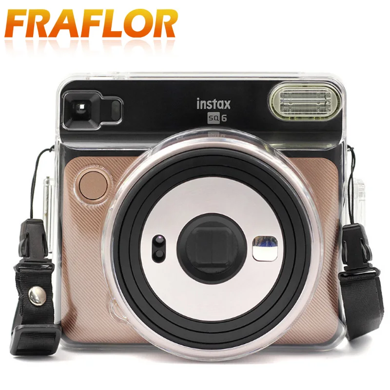 Прозрачный чехол из искусственной кожи и ПВХ для Fuji Fujifilm Instax SQ 6 SQ6|Сумки