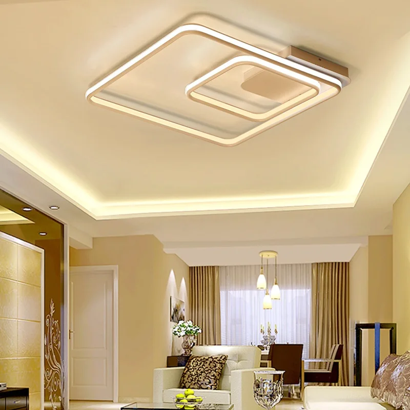 Квадратная двухсторонняя лампа для гостиной спальни светодиодная люстра