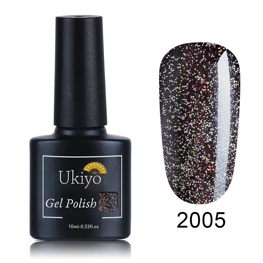 Ukiyo гель-лаки серии Black Diamond colors 10 мл; Гель-лак для ногтей УФ-гель Soak Off светодиодный длинный прочный верх базовый слой праймер - Цвет: 2005
