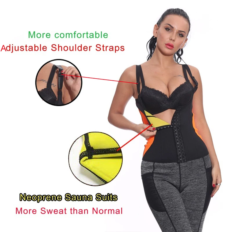 NINGMI Body Shaper неопреновый тренировочный жилет для сауны женщин похудения талии