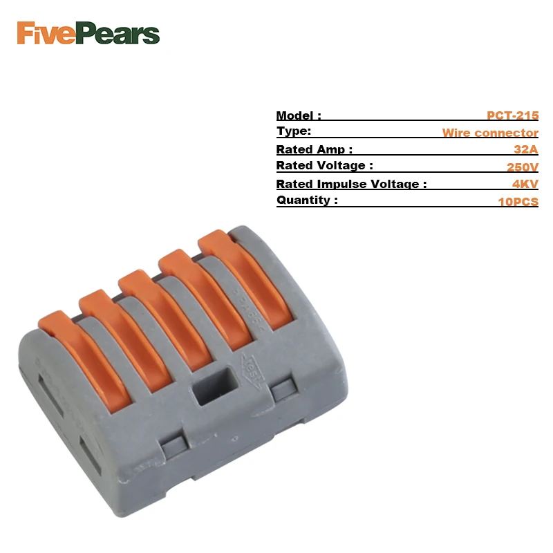 Универсальный компактный провод коннектор проводки клеммный блок с рычагом 10 шт.