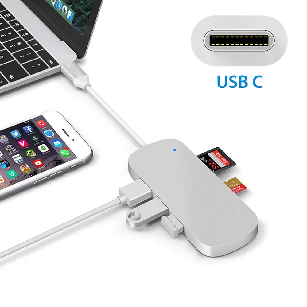 Новинка 2019 модный адаптер USB Type C для 3 0 кардридер MacBook Pro передача данных со