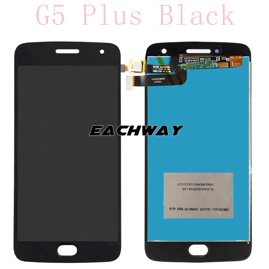 5," G5 Plus lcd для Motorola MOTO G5 дисплей G5 Plus lcd XT1685 сенсорный экран дигитайзер XT1670 lcd Замена G5 Plus lcd - Цвет: Black G5 Plus