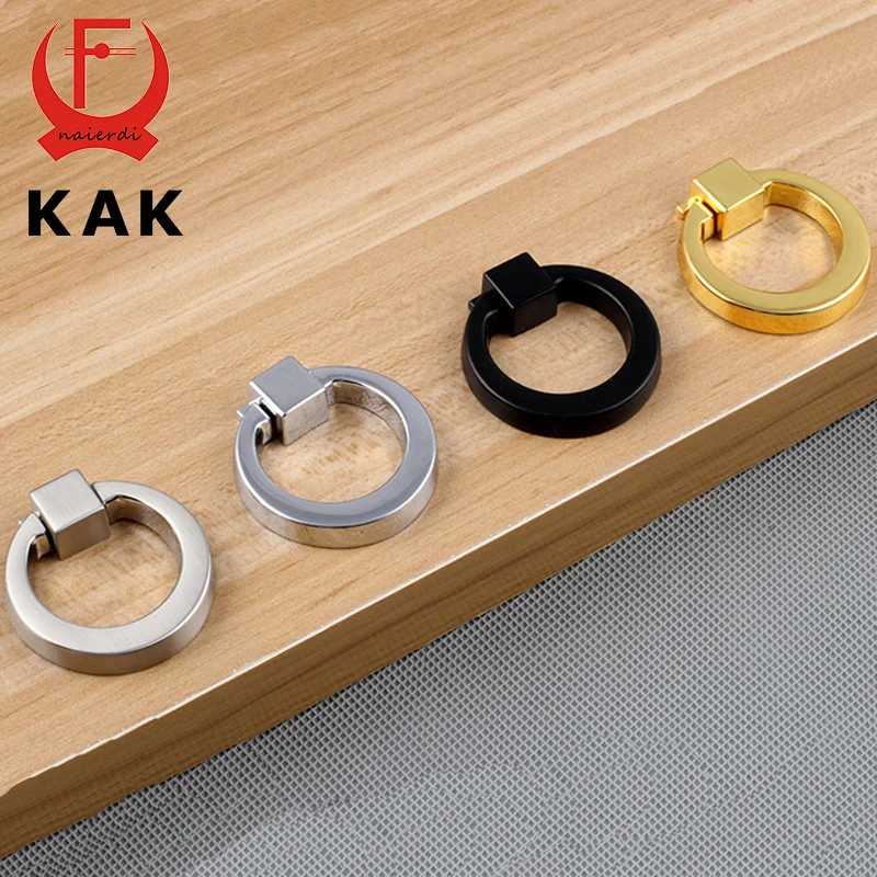 KAK 5 шт. кольцевые круглые ручки дверная ручка из цинкового сплава тянет