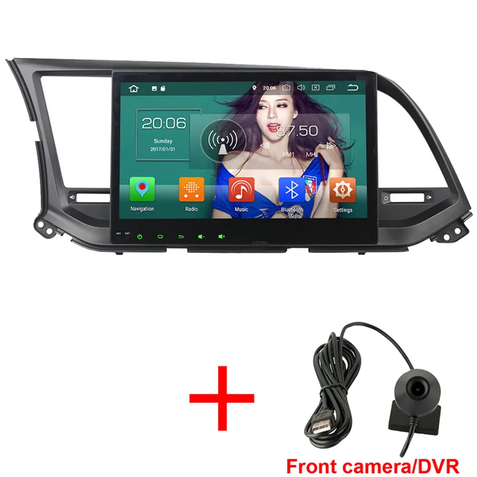 KLYDE 10," ips 4G Восьмиядерный Android 8,0 4 Гб ОЗУ 32 Гб ПЗУ автомобильный DVD мультимедийный плеер Радио стерео для hyundai Elantra - Цвет: Radio x USB DVR
