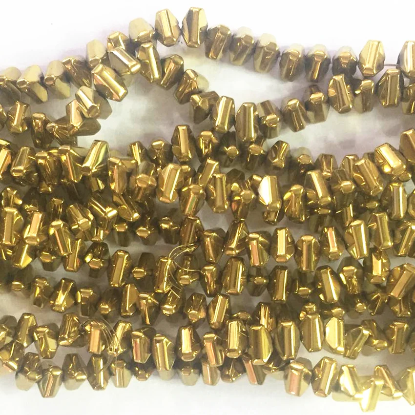 Мода 3 вида цветов nomagnetic треугольник натуральный камень гематит 3x4 мм Свободные