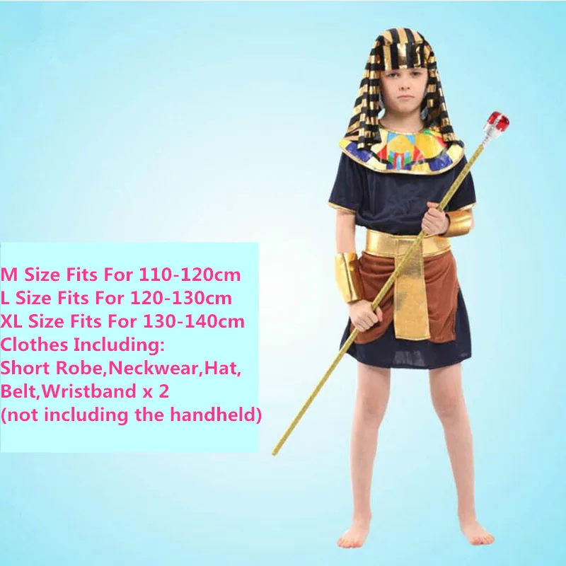

Fashion Children Boys Cosplay Egypt Pharaoh Costume Stage Performance Costumes Halloween Masquerade Party Supplies