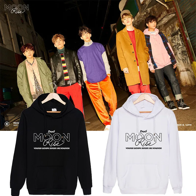 KPOP Корейская мода DAY6 альбом MOONRISE хлопковые толстовки с капюшоном пуловеры