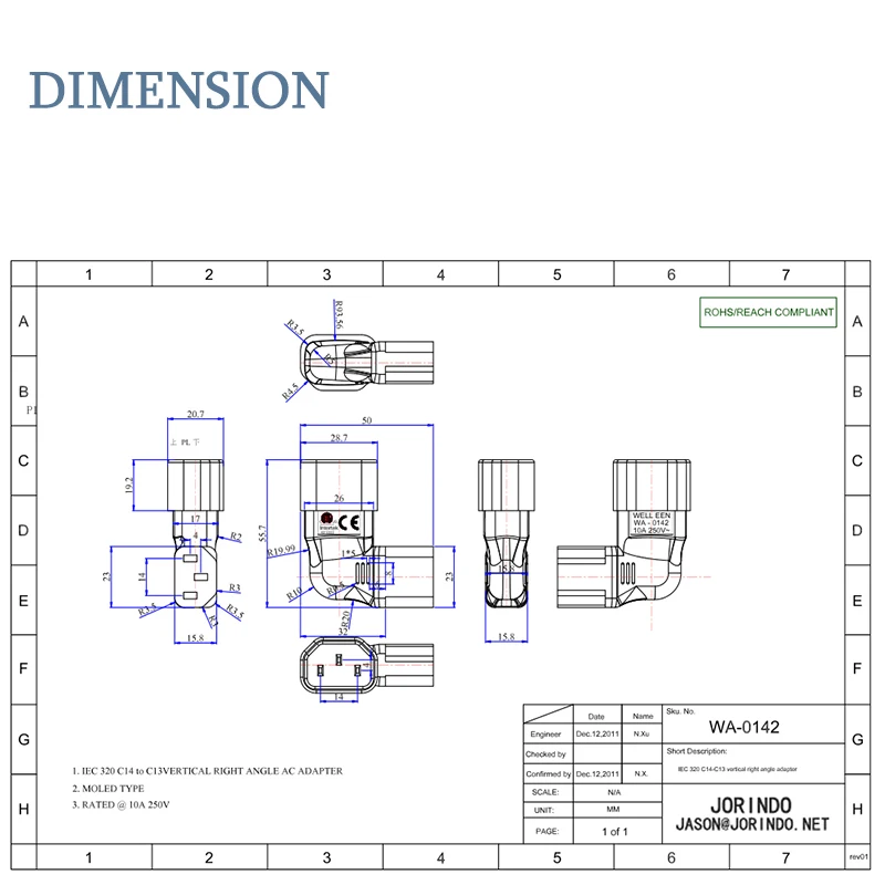 IEC320 C14 для C13 адаптер питания Right Curve Мужской Разъем ToFemale Chassis Conversion Tab | Электроника