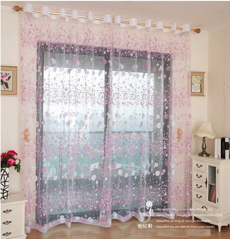 XinHuaEase Flower Rustic Roman Curtain Yarn Customize Finished Products Balcony Vorhang Romantic Sheer Curtains for Window | Дом и сад