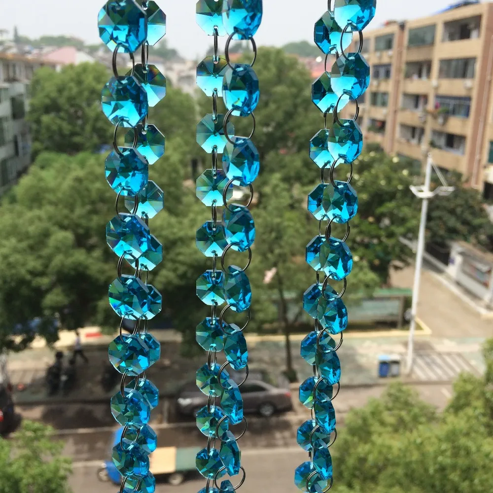 Черная нить с бусинами из кристаллов 14 мм 100 м/лот|chandelier crystal strands|crystal strandsdecorative