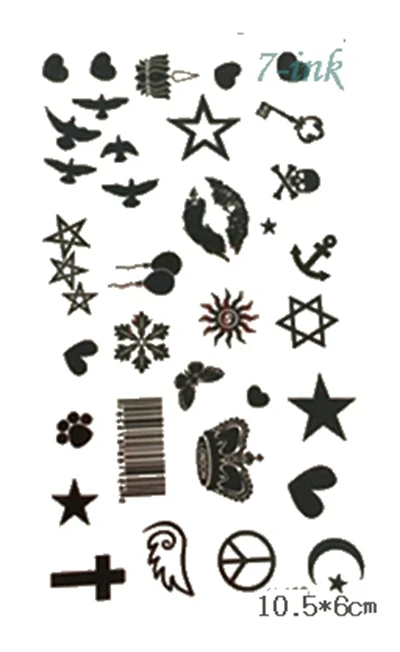 Водостойкая временная татуировка милая маленькая птица корона звезды наклейка