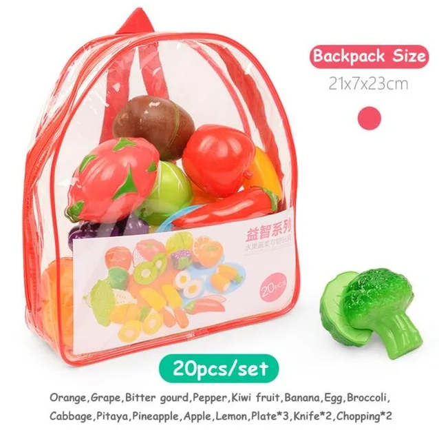 20pcs set B Детский игровой домик игрушка для резки фруктов растительная пища кухонные игрушки пластиковый миниатюрный корм для кукол девочек детские подарки - Цвет: 20pcs set B
