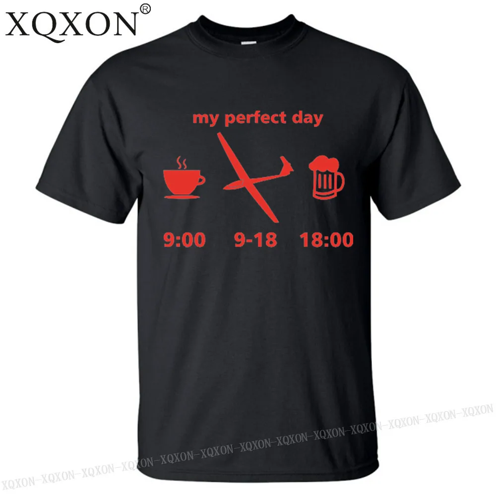 XQXON-my perfect day скользя Для мужчин футболка хорошего качества хлопок Летние Короткие рукава человек футболка; Топы K113
