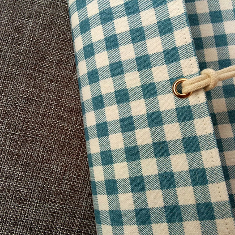 Винтажная льняная Обложка в белую клетку дневник для путешествий записная