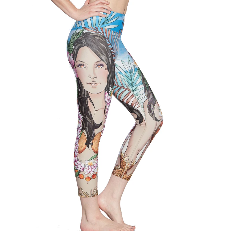 Новые винтажные женские синие Капри принцессы для йоги бодибилдинга спортзала S M