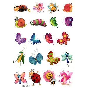 Водонепроницаемые временные татуировки в виде бабочек, Детские татуировки феи, тату принцессы хны, боди-арт, красивые татуировки