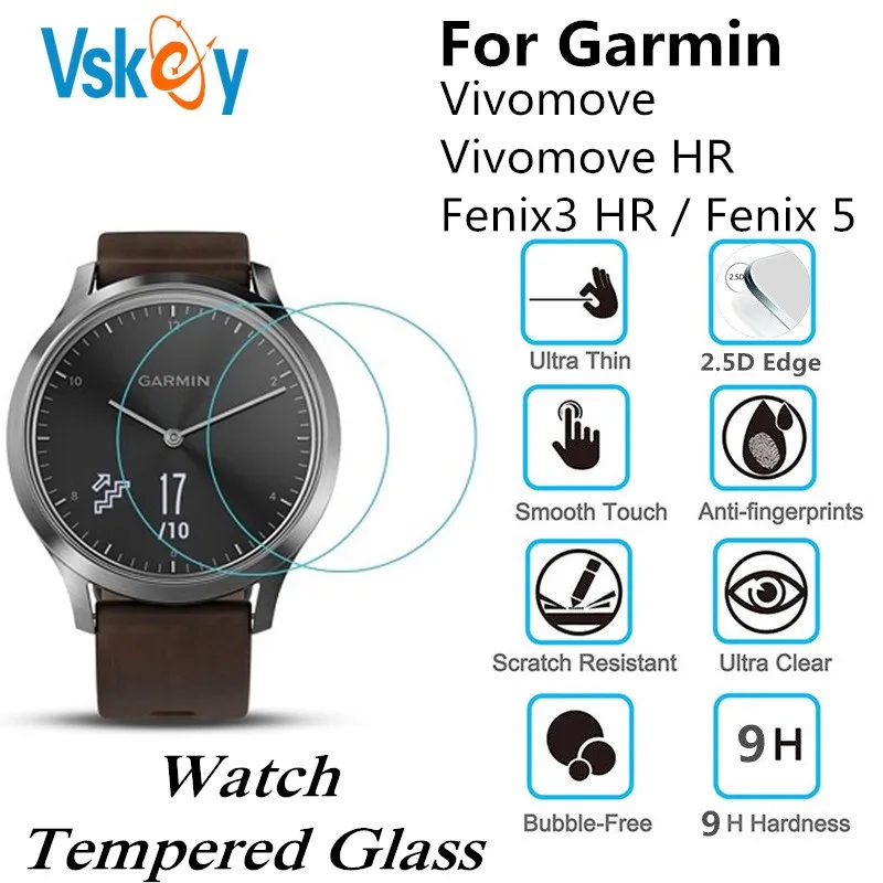 10 шт. закаленное стекло для Garmin Vivomove 3 Fenix 3HR 5 круглые Смарт часы Защитная пленка