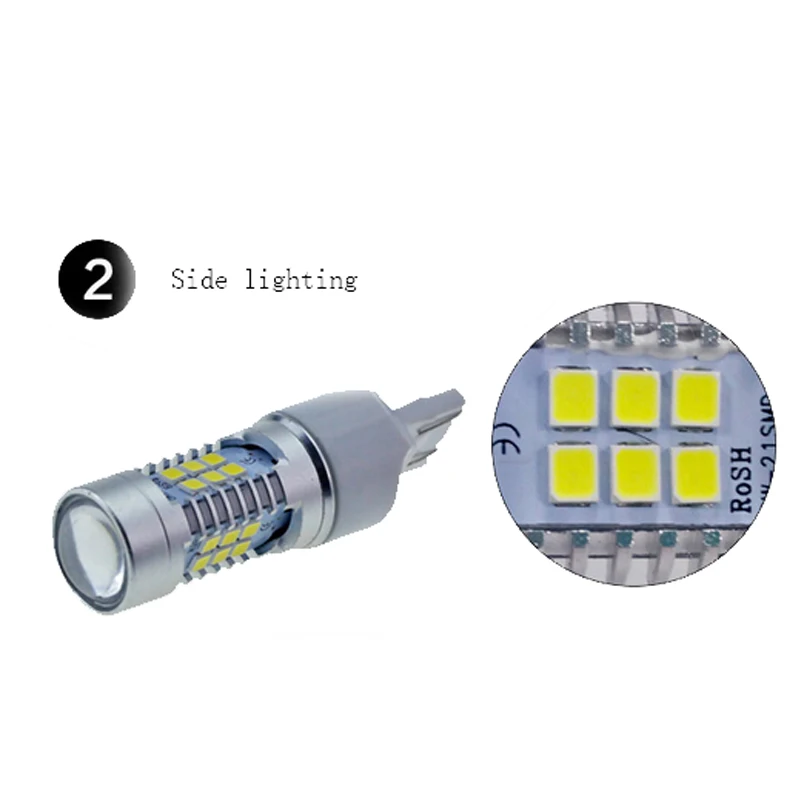 2 шт. T20 7443 SRCK Pin Светодиодный 21-SMD высокомощный светодиодный светильник и стоп-светильник s лампы белого цвета для стайлинга автомобилей