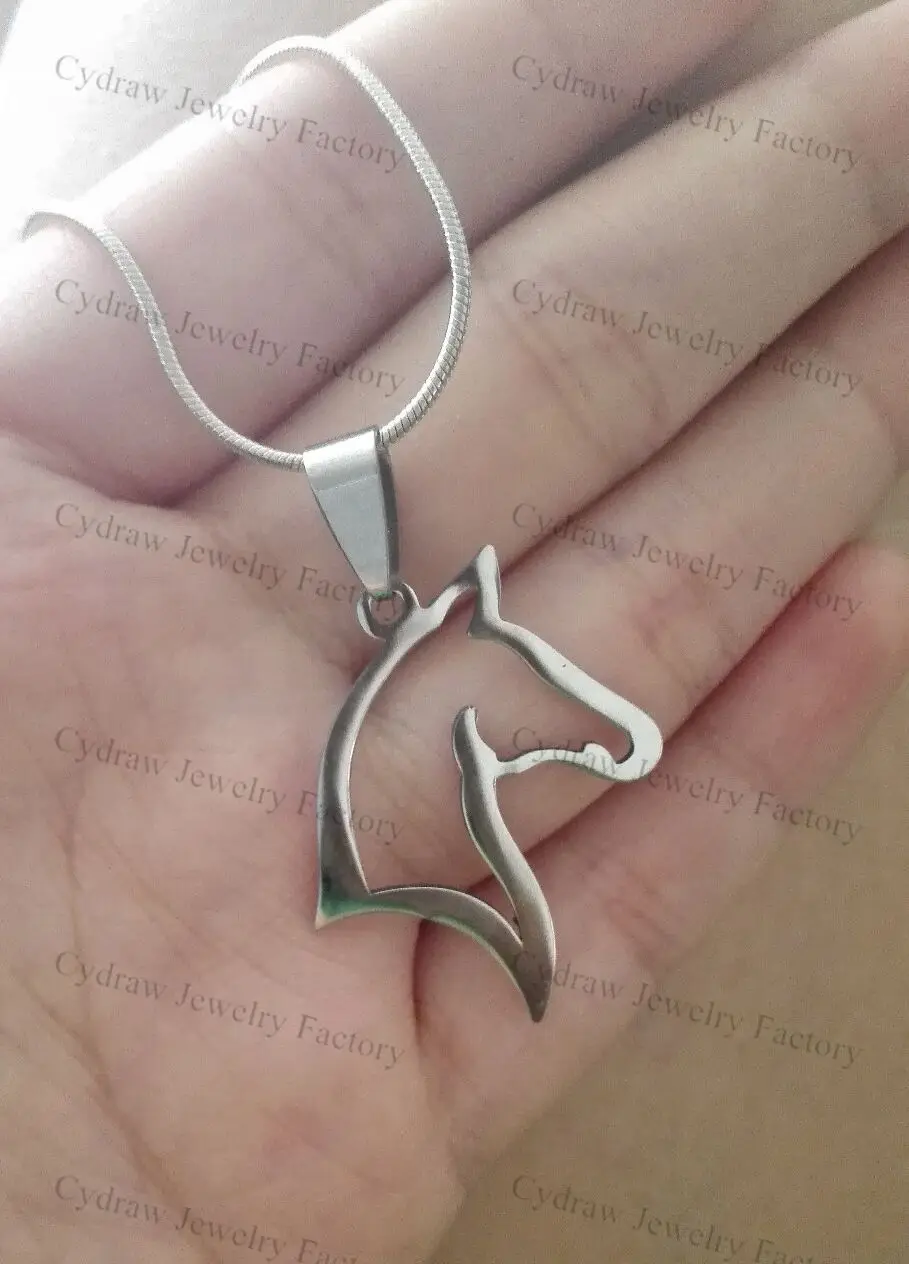 2015 Fashion Jewellery 316 stainless steel Horse Pendant Necklace with snake chain Free Shipping Good Quality | Украшения и