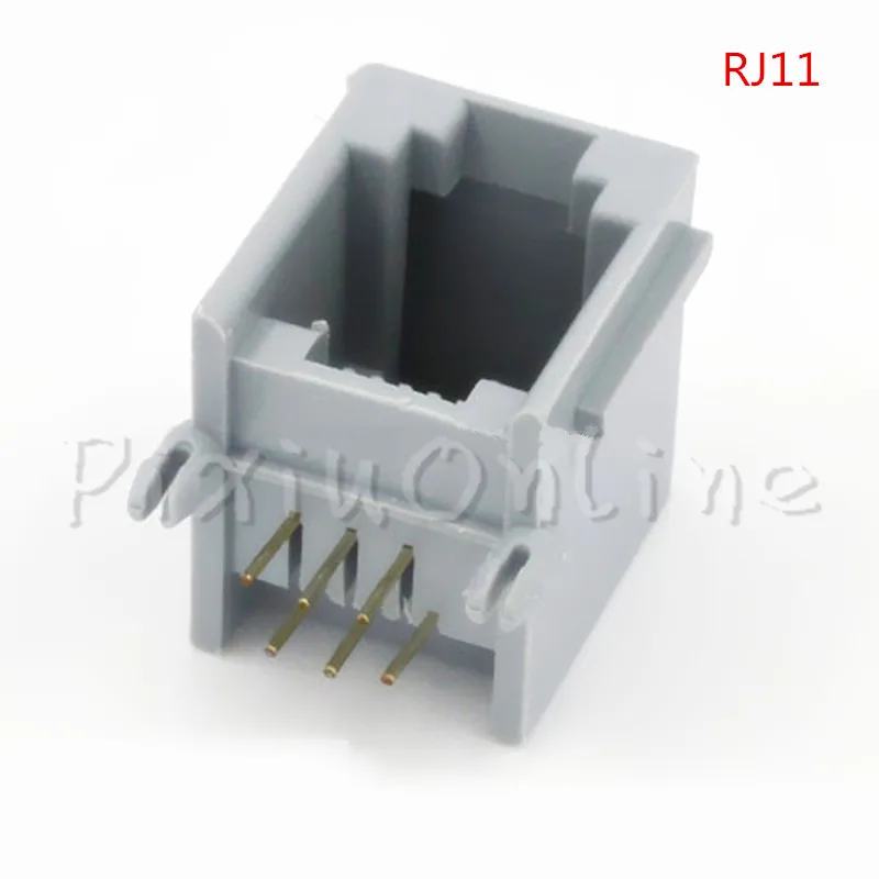 10 шт. ST095b RJ11 телефонные розетки 90 градусов PCBI-6P6C высококачественный 6-контактный кристаллический разъем связи, продажа со скидкой