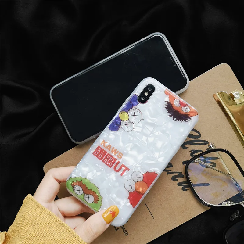 Блестящие чехлы для телефонов iphone X XS Xr Xsmax Dream Shell с рисунком Улица Сезам 7 plus 8