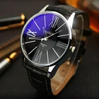 Роскошные кожаные часы YAZOLE, мужские водонепроницаемые Модные Повседневные Спортивные кварцевые часы, деловые наручные часы, часы для мужчин