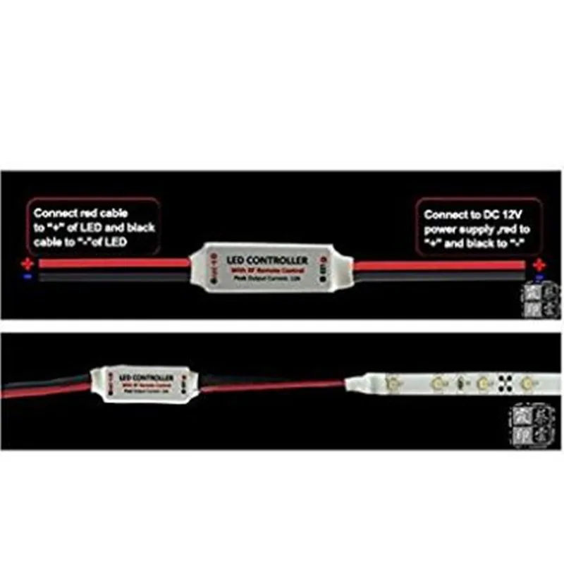 RF беспроводной светодиодный контроллер DC5V 24V 12A диммер одноцветная Светодиодная