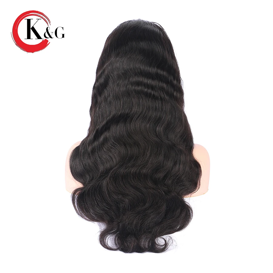 KUNGANG 13*6 Deep Part Lace Front Human Hair Wigs Body Wave Brazilian Remy Wig For Women Pre Plucked With Baby | Шиньоны и парики