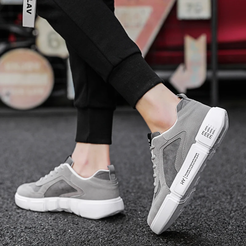 OLOMM Men Shoes Spring Autumn Casual Leather Flat Lace-up Low Top White Male Sneakers tenis masculino adulto | Обувь