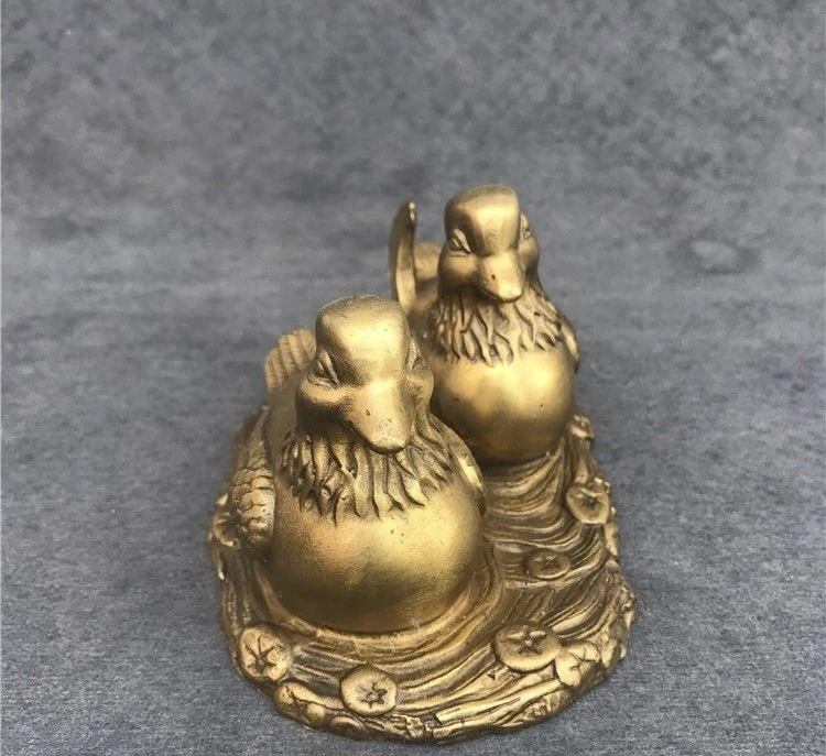 Sculpture bronze Collectibles Retro Crafts Decoration handcraft -mandarin duck | Дом и сад