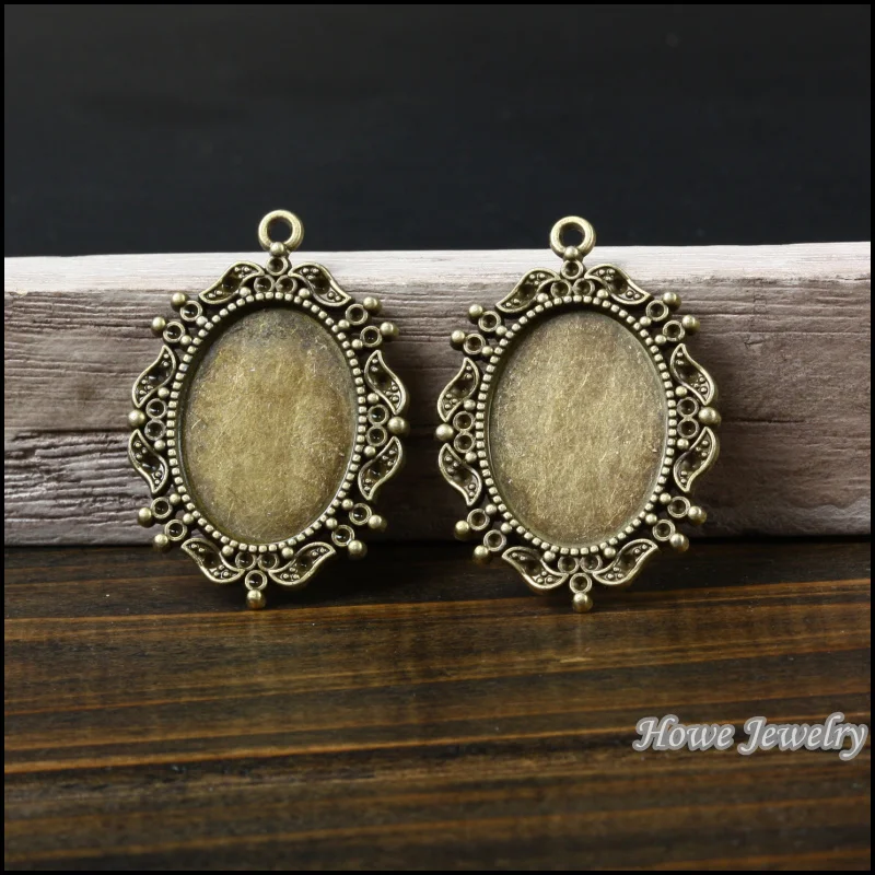 9 шт. винтажная подвеска в овальной оправе из античной бронзы и цинкового