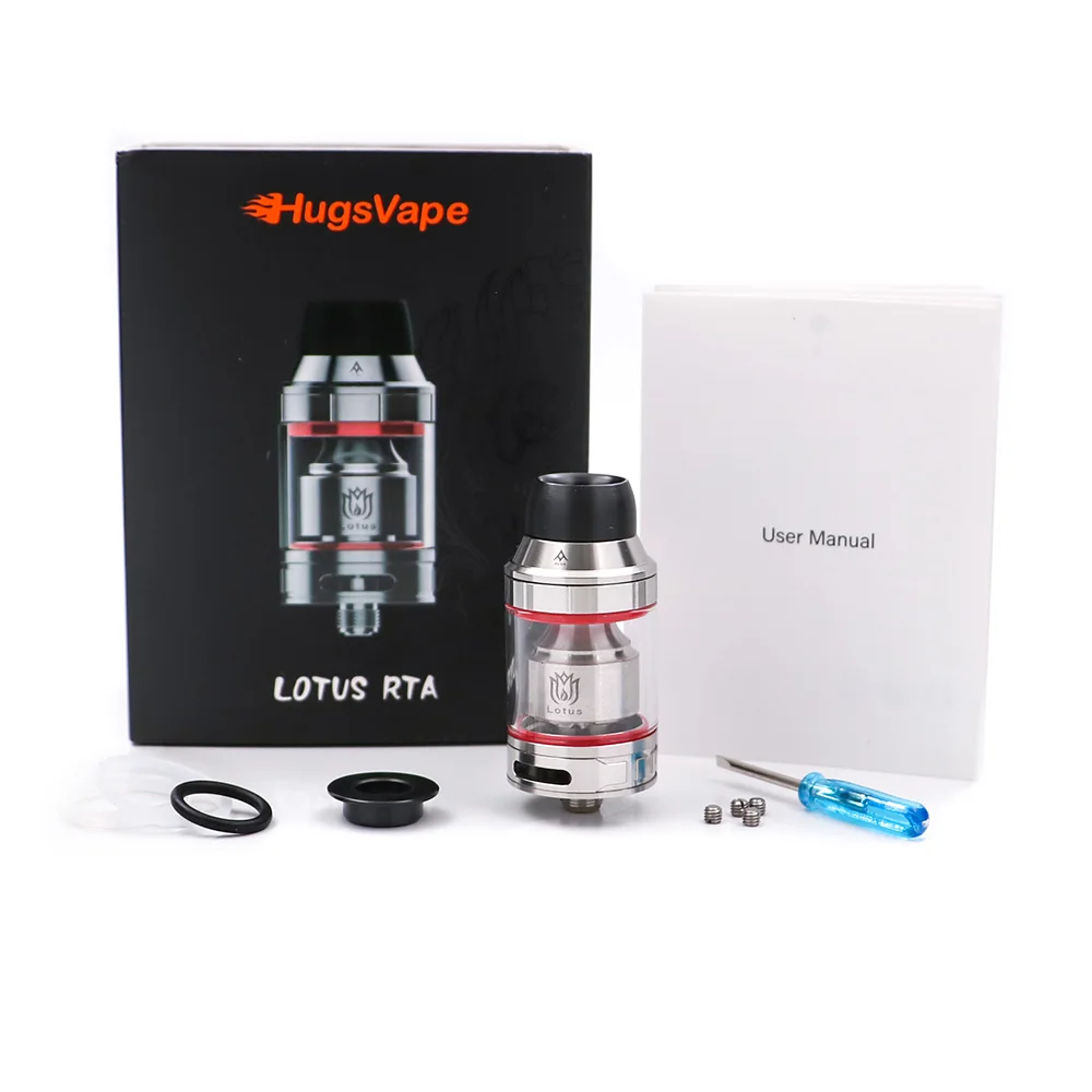 Оригинальный Hugsvape Lotus RTA восстановленная емкость двойная катушка 24 мм 2 мл/5 мл с