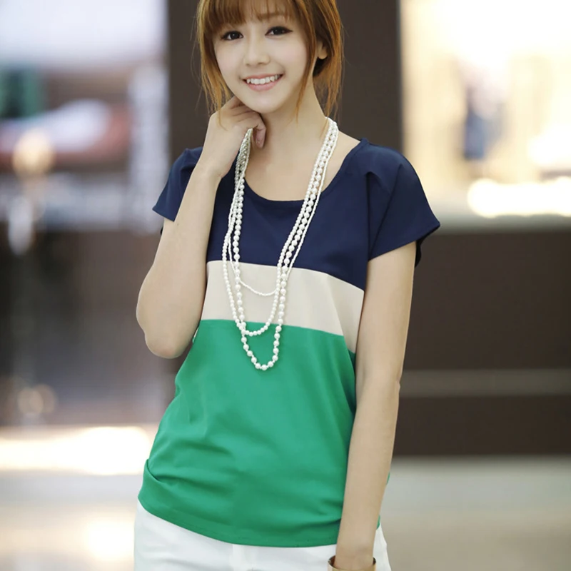 Женские рубашки модные футболки женские красные зеленые полосатые цветные