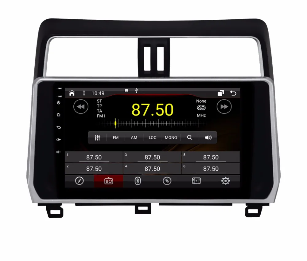 OTOJETA DSP стерео carplay android 8.1.2 Автомагнитола для TOYOTA Prado LC150 Gps navi ips экран видео плеер магнитофон