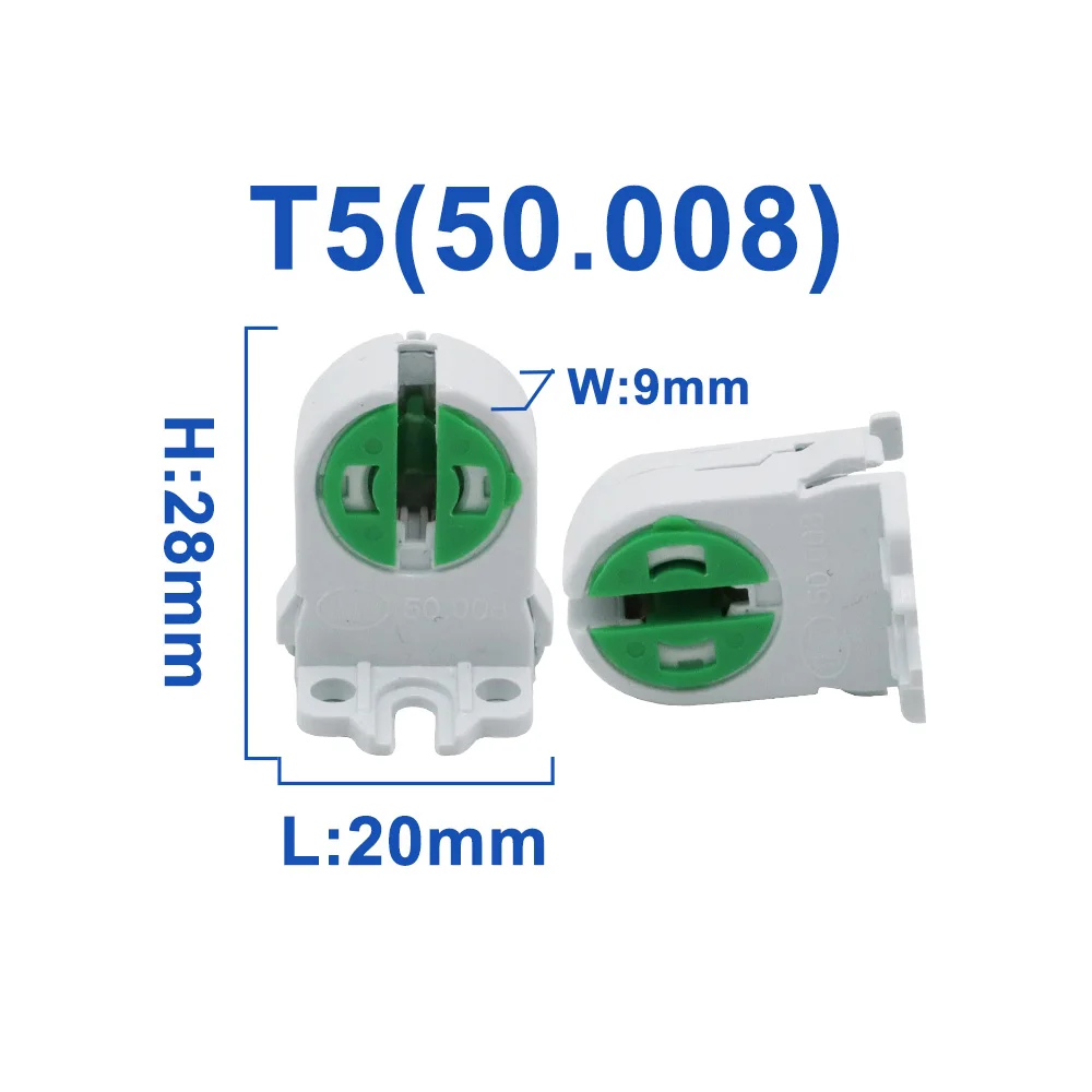 2 шт./лот GU5.3 MR11 MR16 G4 держатель лампы конвертер E27 T5 T8 2G11 основание светильника E40 E14 B22 светильник гнездо usb адаптер сша ес разъем для светодиодный - Цвет: T5(50.008)