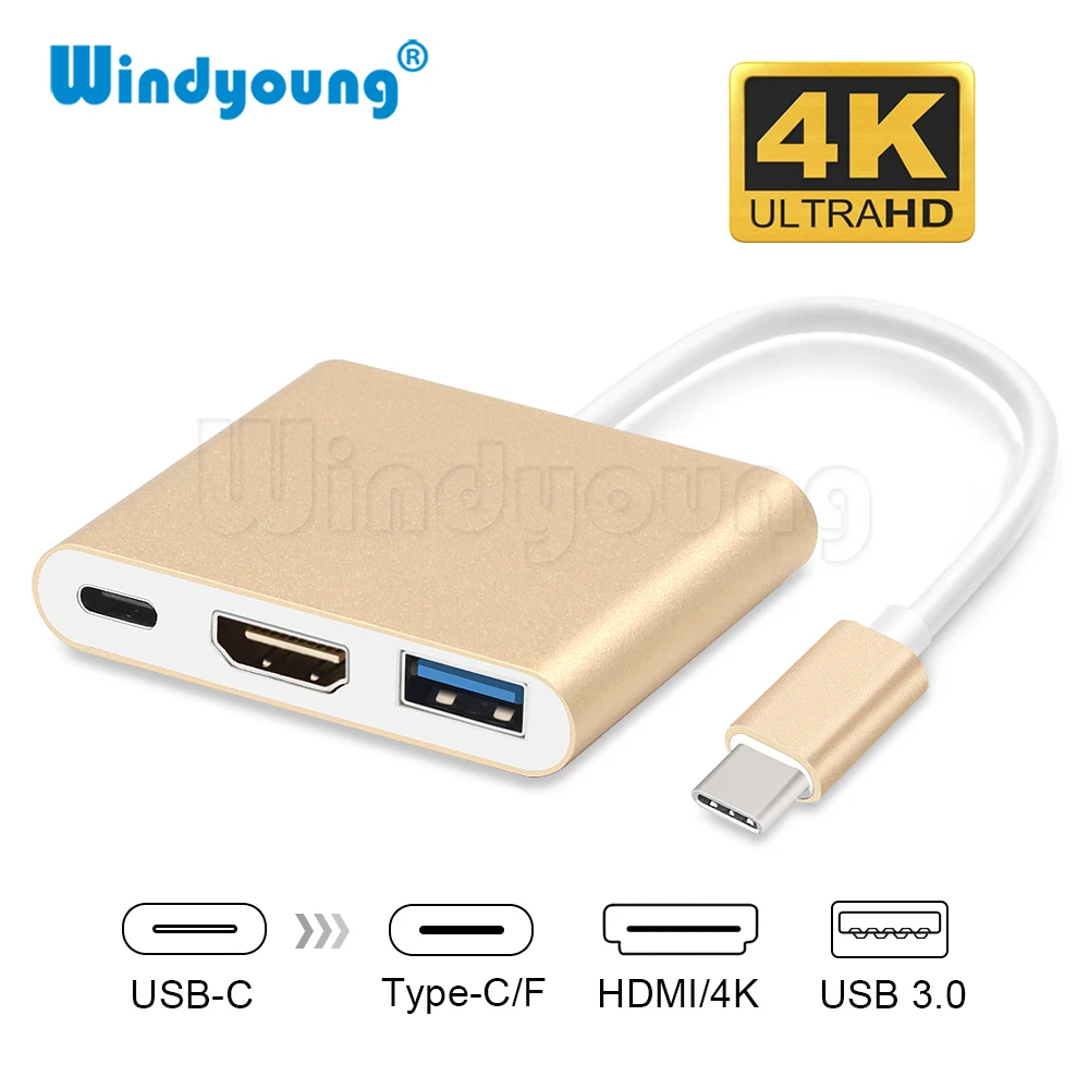 USB C концентратор к HDMI адаптер для Macbook Pro Thunderbolt 3 Type 0 порт 4K с USB-C доставка питания |
