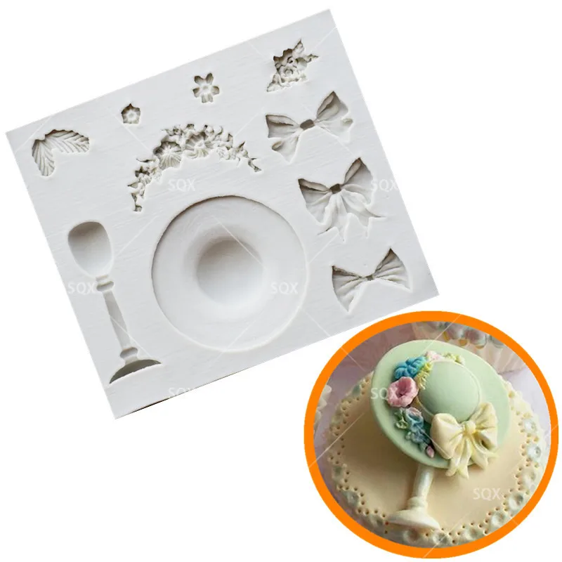 Шляпа для девушек формы выпечки торта с мастикой силиконовые инструменты