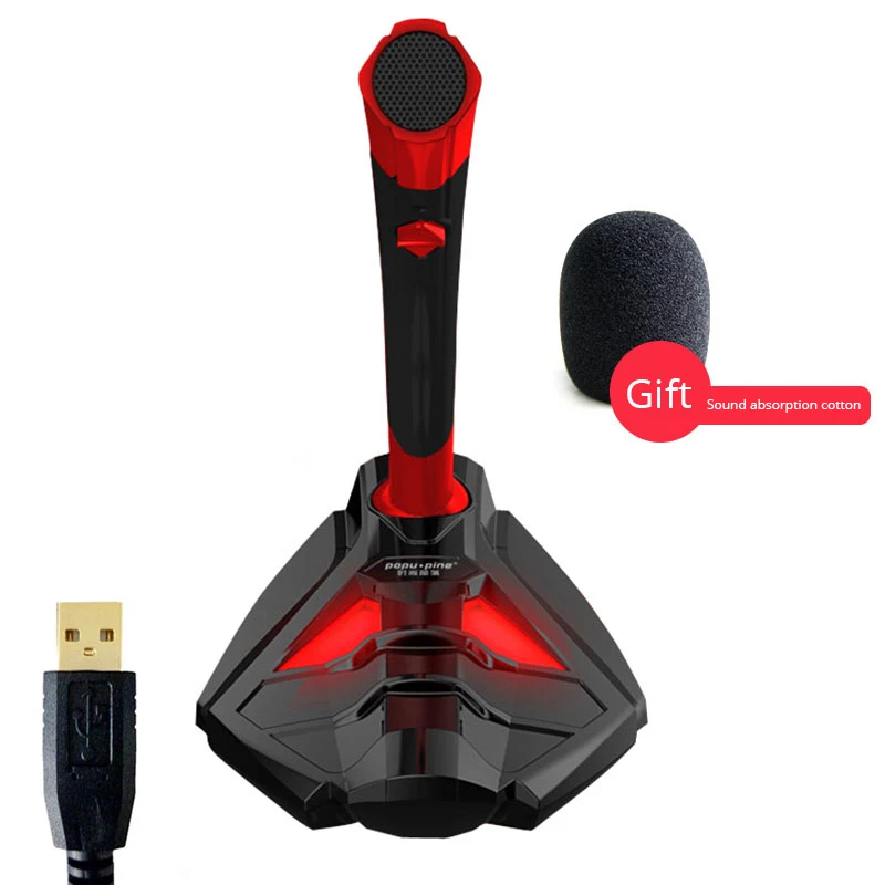 Высокое качество проводной настольный USB игровой компьютер микрофон со