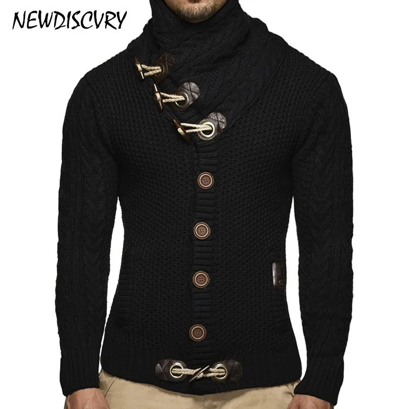 NEWDISCVRY Brand Men's Cardigan Sweater 2018 Autumn Winter Fashion Thick Men Knitted Clothes Jumper Casual Loose Man Knitwear | Мужская